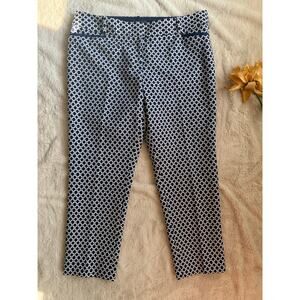 The Limited Crop Dress Pants Navy/White Size 14